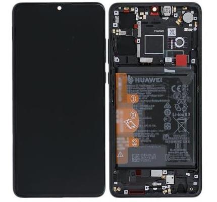 Huawei P30 Display and Digitizer Complete Black  (NEW CODE)(Service-Pack)