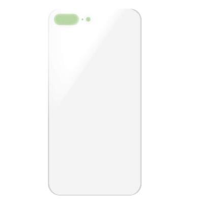 For iPhone 8+ Extra Glass White (Enlarged camera frame)